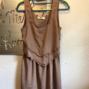 Tan beaded dress